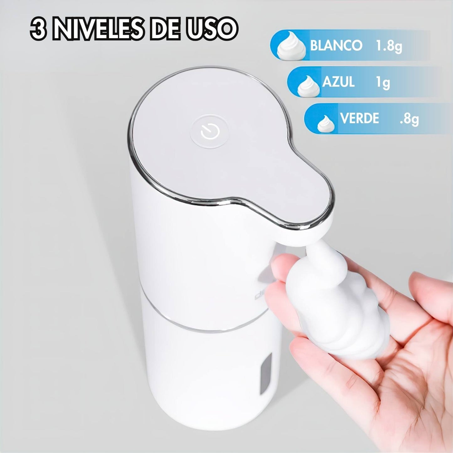 DISPENSADOR AUTOMÁTICO DE JABÓN EN ESPUMA