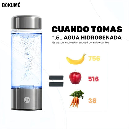 BOTELLA PARA AGUA HIDROGENADA - MEJORA TU SALUD CON HIDRÓGENO