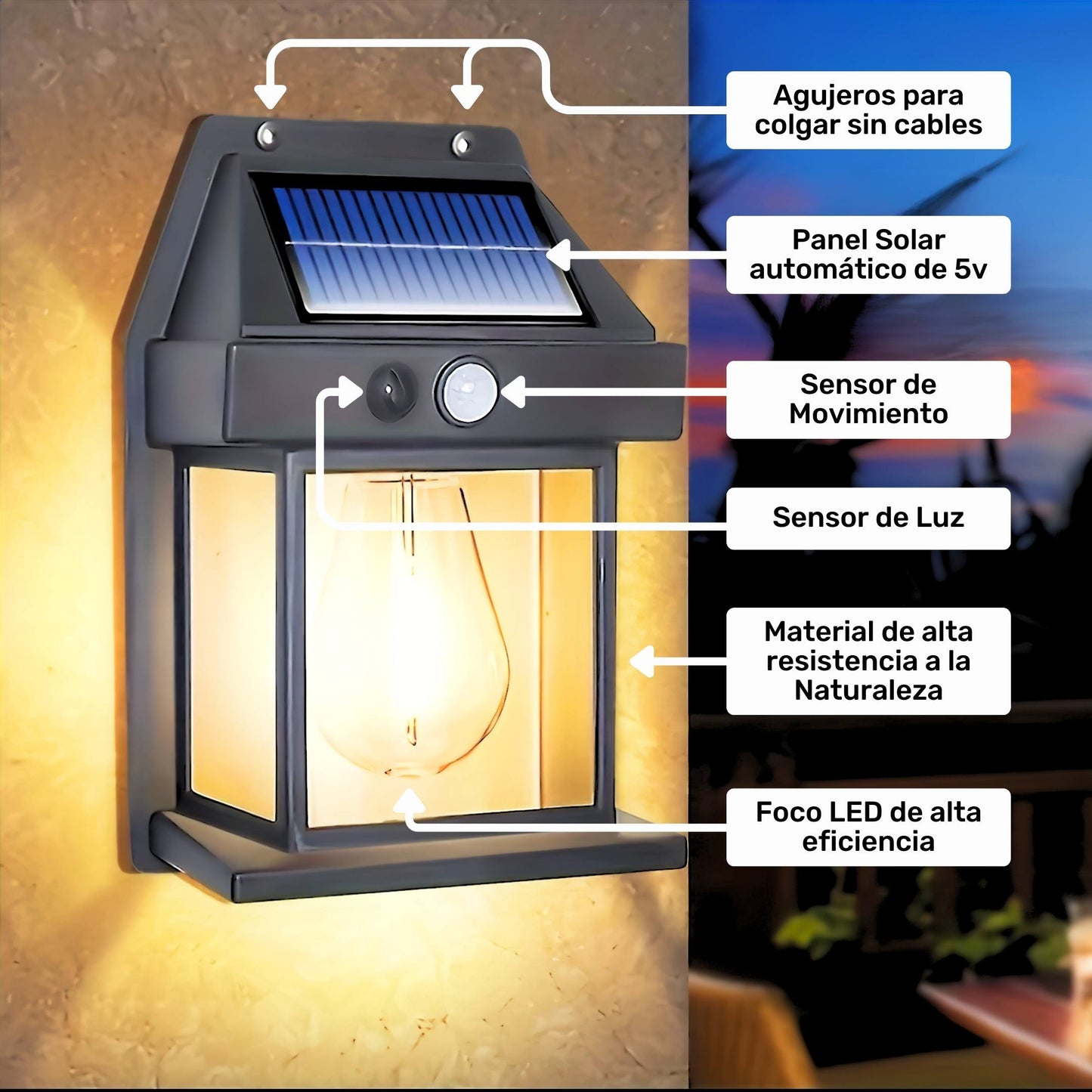 SMART GARDEN - LÁMPARA SOLAR INTELIGENTE PARA EXTERIORES